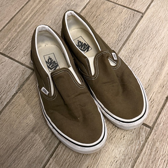 Vans Other - Vans Men's Classic Brown Slip-On Sneakers